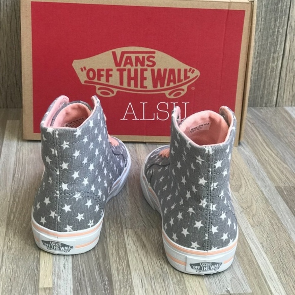 NWT VANS Corrie HI Faded Flag Grey Kids AUTHENTIC - Picture 4 of 7